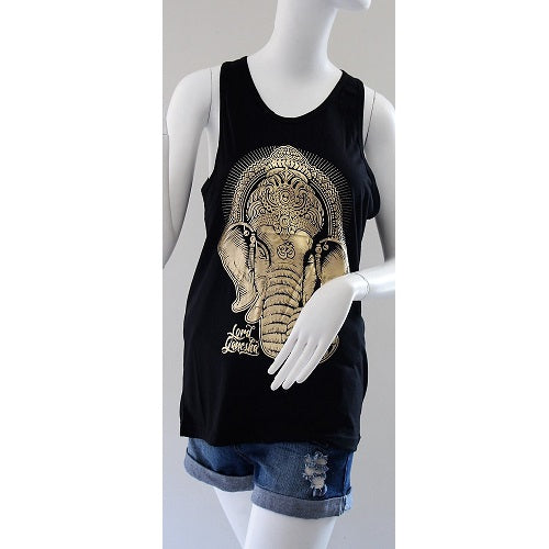 Singlet T Black - Ganesh - Just-Oz
