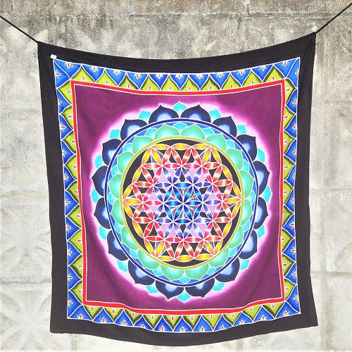 AF032F Mandala Flower with Boarder Wall Hanging