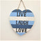 Live Laugh Love Heart Wall Plaque. - Just-Oz