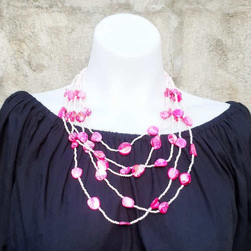 Necklace 5 Strand Shell