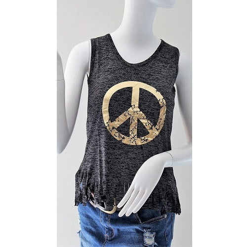 Singlet with Fringe - Peace