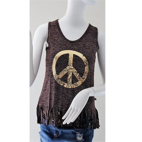 Singlet with Fringe - Peace