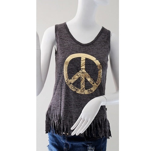 Singlet with Fringe - Peace