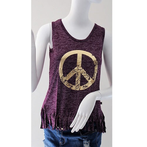 Singlet with Fringe - Peace