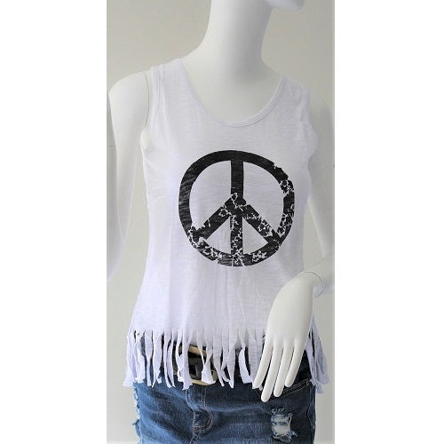 Singlet with Fringe - Peace
