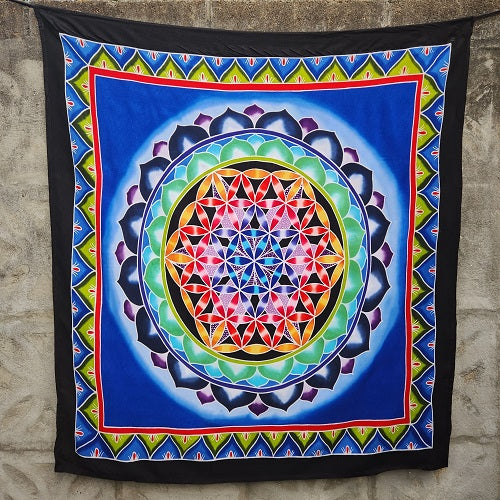 AF032F Mandala Flower with Boarder Wall Hanging