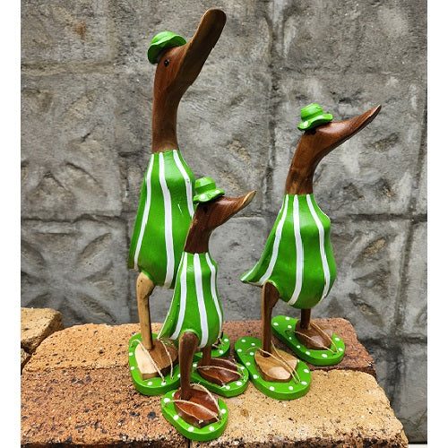 Wooden Duck Painted Stripes
