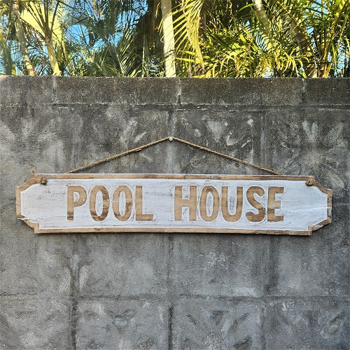 Pool House Plaque