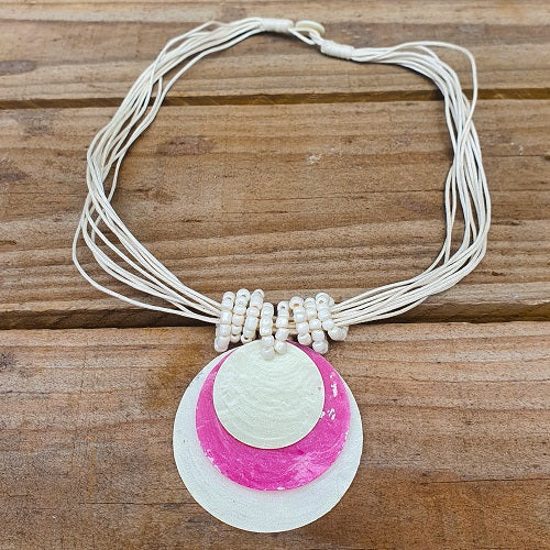 Pack of 10 Capize Shell Necklace 2 Colour