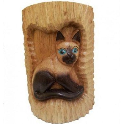 Cat In Half Log - Just-Oz
