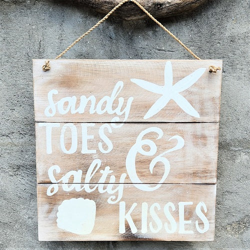 Sandy Toes & Salty Kisses Plaque