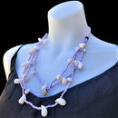 Necklace 3 String Bead and Shell