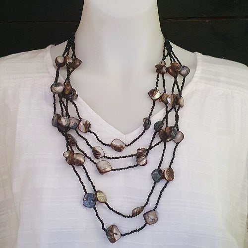 Necklace 5 Strand Shell
