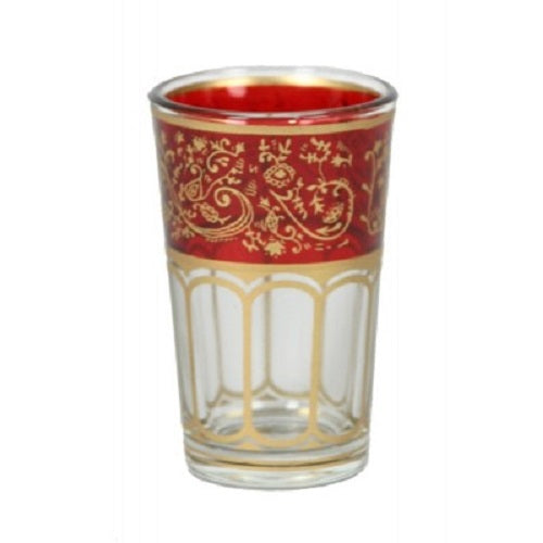Red Moroccan Tea Glass. - Just-Oz